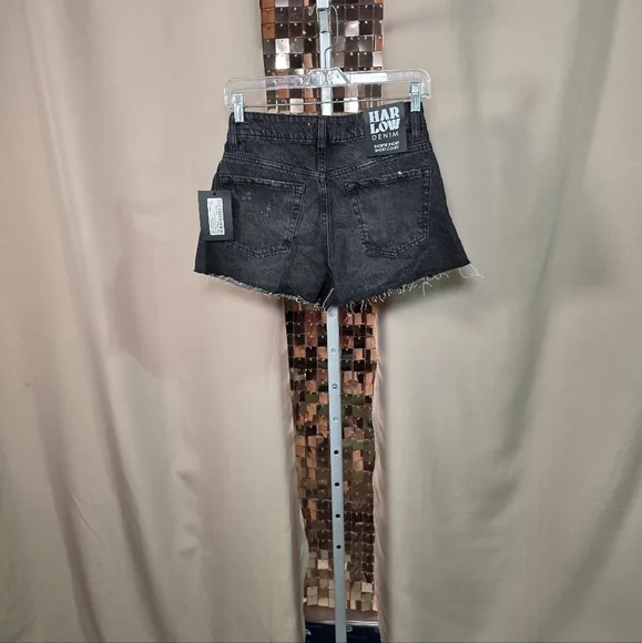 15. NWT Harlow Charcoal Hi Rise Jean Shorts Size 25 W 13-14 R 11 I 2 - Picture 8 of 8
